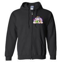 St. Patricks Day Irish Unicorn Haiti Haitian Ayiti Flag Full Zip Hoodie