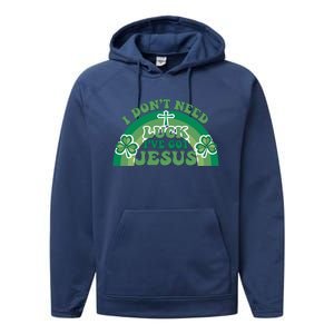 St Patricks Day Gift Performance Fleece Hoodie