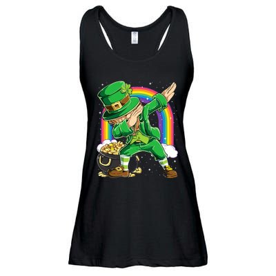 St Patricks Day Dabbing Leprechaun Dab Dance Ladies Essential Flowy Tank