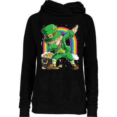 St Patricks Day Dabbing Leprechaun Dab Dance Womens Funnel Neck Pullover Hood