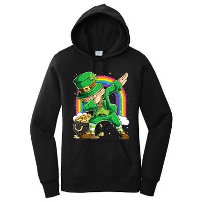 St Patricks Day Dabbing Leprechaun Dab Dance Women's Pullover Hoodie