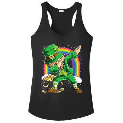 St Patricks Day Dabbing Leprechaun Dab Dance Ladies PosiCharge Competitor Racerback Tank