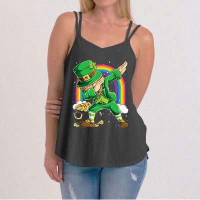 St Patricks Day Dabbing Leprechaun Dab Dance Women's Strappy Tank