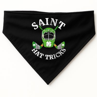 St Patricks Day Saint Hat Tricks Hockey Shamrock Kids Boys USA-Made Doggie Bandana