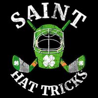 St Patricks Day Saint Hat Tricks Hockey Shamrock Kids Boys Backpack