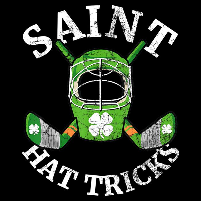 St Patricks Day Saint Hat Tricks Hockey Shamrock Kids Boys Backpack