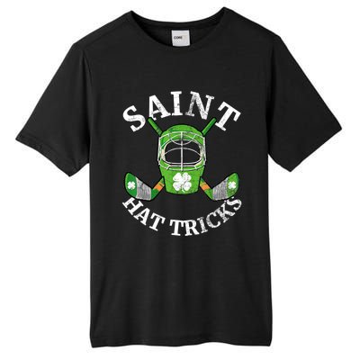 St Patricks Day Saint Hat Tricks Hockey Shamrock Kids Boys Tall Fusion ChromaSoft Performance T-Shirt