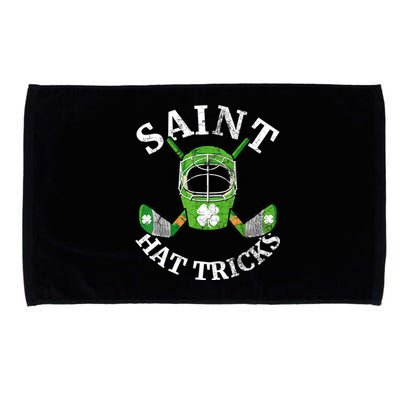 St Patricks Day Saint Hat Tricks Hockey Shamrock Kids Boys Microfiber Hand Towel