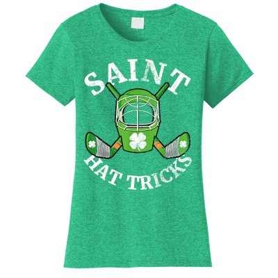 St Patricks Day Saint Hat Tricks Hockey Shamrock Kids Boys Women's T-Shirt