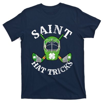 St Patricks Day Saint Hat Tricks Hockey Shamrock Kids Boys T-Shirt