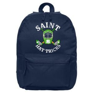 St Patricks Day Saint Hat Tricks Hockey Shamrock Kids Boys 16 in Basic Backpack