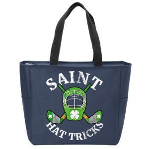 St Patricks Day Saint Hat Tricks Hockey Shamrock Kids Boys Zip Tote Bag