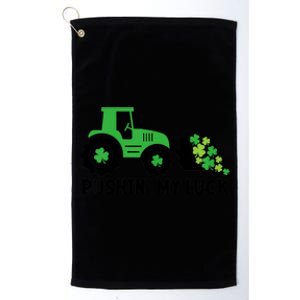 St Patrick's Day Pushing My Luck Monster Truck Platinum Collection Golf Towel