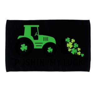 St Patrick's Day Pushing My Luck Monster Truck Microfiber Hand Towel