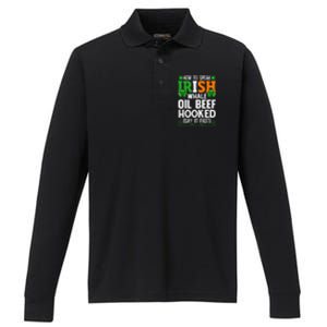 St Patricks Day How To Speak Funny Irish Performance Long Sleeve Polo