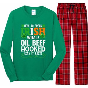 St Patricks Day How To Speak Funny Irish Long Sleeve Pajama Set