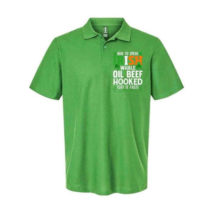 St Patricks Day How To Speak Funny Irish Softstyle Adult Sport Polo