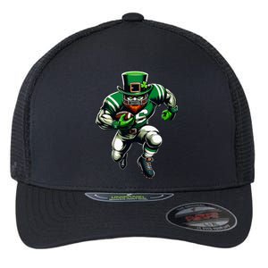 St Patrick's Day Leprechaun Football Player Irish Flexfit Unipanel Trucker Cap