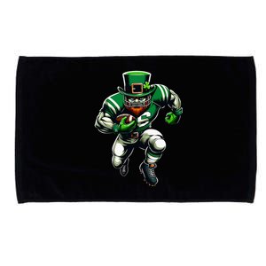 St Patrick's Day Leprechaun Football Player Irish Microfiber Hand Towel