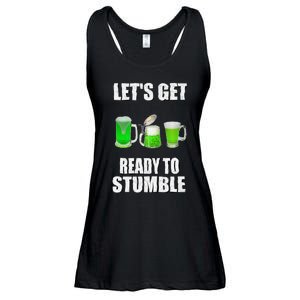 Saint Patrick's Day Lets Get Ready To Stumble Ladies Essential Flowy Tank