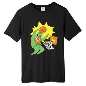 St Patricks Day Basketball Dunk Leprechaun Sports Great Gift Tall Fusion ChromaSoft Performance T-Shirt