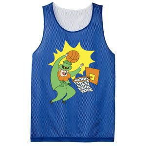 St Patricks Day Basketball Dunk Leprechaun Sports Great Gift Mesh Reversible Basketball Jersey Tank