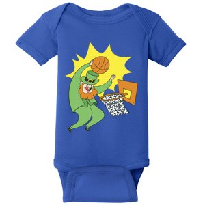 St Patricks Day Basketball Dunk Leprechaun Sports Great Gift Baby Bodysuit