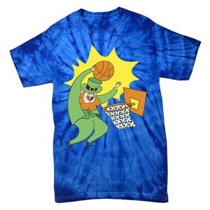 St Patricks Day Basketball Dunk Leprechaun Sports Great Gift Tie-Dye T-Shirt