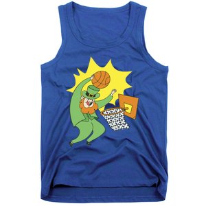 St Patricks Day Basketball Dunk Leprechaun Sports Great Gift Tank Top