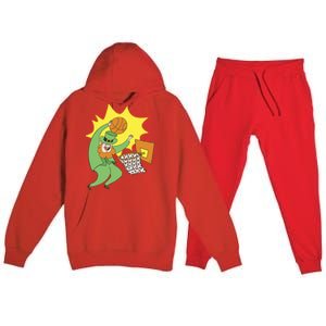 St Patricks Day Basketball Dunk Leprechaun Sports Great Gift Premium Hooded Sweatsuit Set