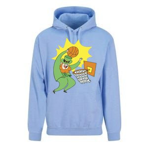 St Patricks Day Basketball Dunk Leprechaun Sports Great Gift Unisex Surf Hoodie