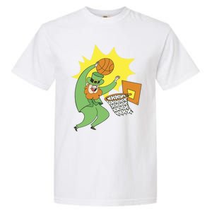 St Patricks Day Basketball Dunk Leprechaun Sports Great Gift Garment-Dyed Heavyweight T-Shirt