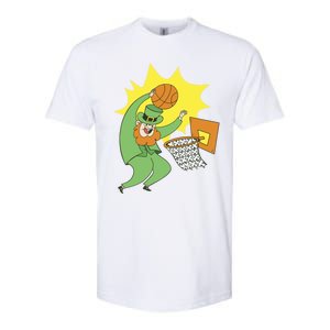 St Patricks Day Basketball Dunk Leprechaun Sports Great Gift Softstyle CVC T-Shirt