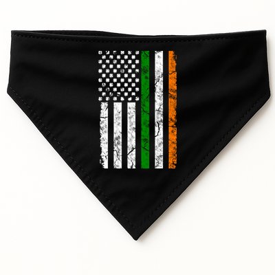 St Patrick's Day Patriotic Gift Shamrock Irish American Flag Gift USA-Made Doggie Bandana