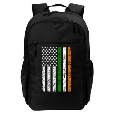 St Patrick's Day Patriotic Gift Shamrock Irish American Flag Gift Backpack