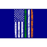 St Patrick's Day Patriotic Gift Shamrock Irish American Flag Gift Bumper Sticker