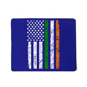 St Patrick's Day Patriotic Gift Shamrock Irish American Flag Gift Mousepad