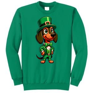 St. Patricks Day Cute Dachshund Dog Leprechaun Weiner Dog Lover Gift Sweatshirt