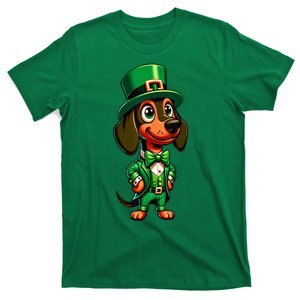 St. Patricks Day Cute Dachshund Dog Leprechaun Weiner Dog Lover Gift T-Shirt