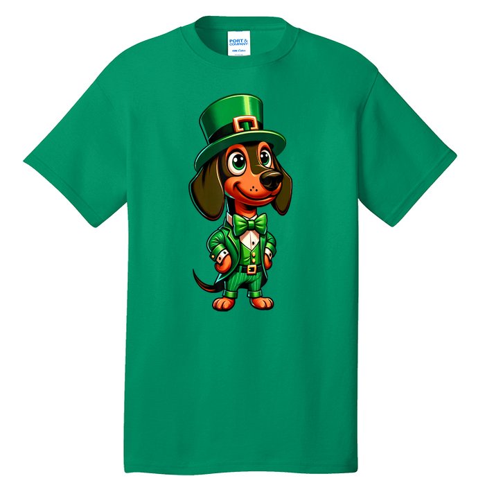 St. Patricks Day Cute Dachshund Dog Leprechaun Weiner Dog Lover Gift Tall T-Shirt