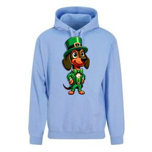 St. Patricks Day Cute Dachshund Dog Leprechaun Weiner Dog Lover Gift Unisex Surf Hoodie