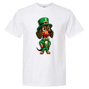 St. Patricks Day Cute Dachshund Dog Leprechaun Weiner Dog Lover Gift Garment-Dyed Heavyweight T-Shirt