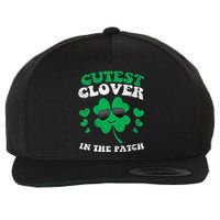 St Patricks Day Cutest Clover In The Patch Wool Snapback Cap