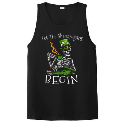 St Patricks Day Skeleton Let Shenanigans Begin PosiCharge Competitor Tank