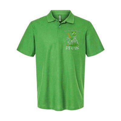 St Patricks Day Skeleton Let Shenanigans Begin Softstyle Adult Sport Polo