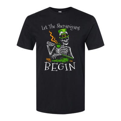 St Patricks Day Skeleton Let Shenanigans Begin Softstyle CVC T-Shirt