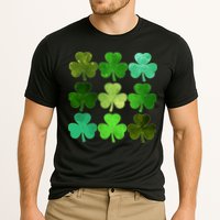 St Patricks Day Lucky Watercolor Shamrocks Performance Shirt