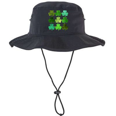 St Patricks Day Lucky Watercolor Shamrocks Bucket Hat