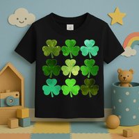 St Patricks Day Lucky Watercolor Shamrocks Toddler T-Shirt