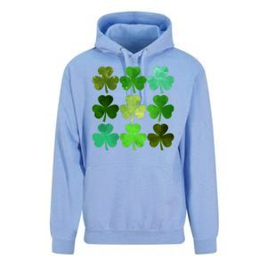 St Patricks Day Lucky Watercolor Shamrocks Unisex Surf Hoodie